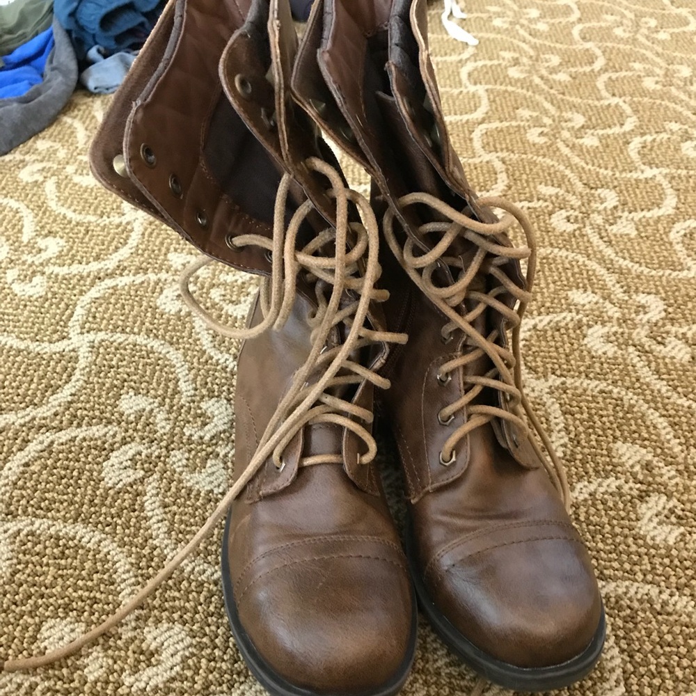 Brown Combat boots